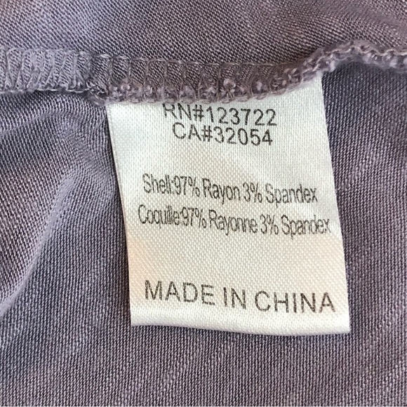 VTG 1.9 One Sept ruffled tank top 90s chiffon slub rayon dusty lavender purple S - Picture 8 of 10